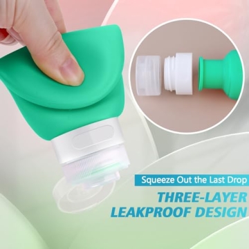 AMMAX Travel Bottles Leak Proof Essential Toiletry Set