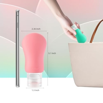 AMMAX Travel Bottles Leak Proof Essential Toiletry Set