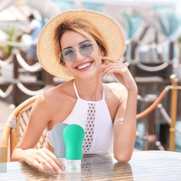 AMMAX Travel Bottles Leak Proof Essential Toiletry Set