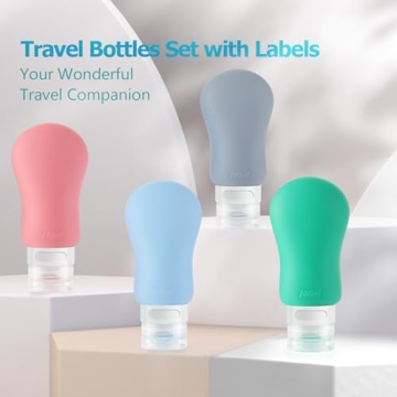 AMMAX Travel Bottles Leak Proof Essential Toiletry Set