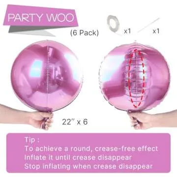 PartyWoo 22 Inch Pink Balloons for Parties and Events