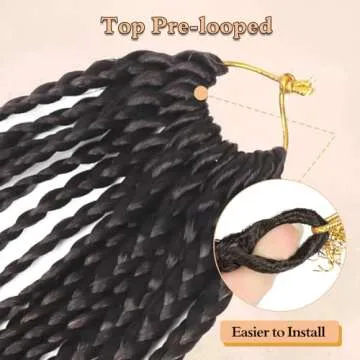 Boho Braids Crochet Hair Pre Looped 10 Inch - Goddess Box Braids Crochet Hair for Black Women with Curly Ends, 8 Packs Bohemian Crochet Braids Bob Crochet Boho Braids Hippie Braids 4-30