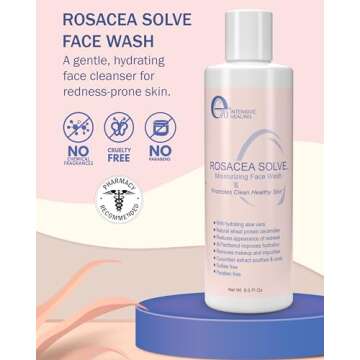 e70 Rosacea Solve Hydrating Face Wash for Women & Men - Skin Hydration & Face Redness Remover Gentle...