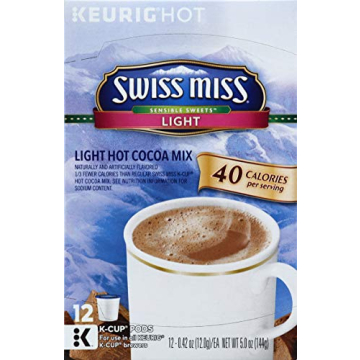 Swiss Miss Sensible Sweets Light Hot Cocoa Keurig Single-Serve K-Cup Pods, 12 Count