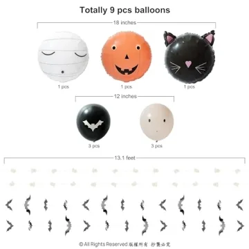 Cheerland Halloween Balloon Garland Kit for Spooky Fun