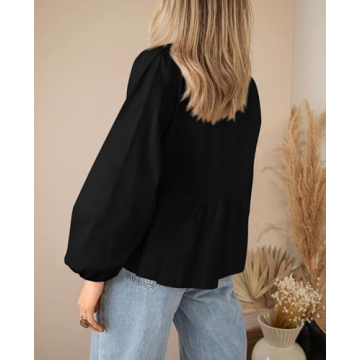 PRETTYGARDEN Women's Trendy Babydoll Peplum Blouse