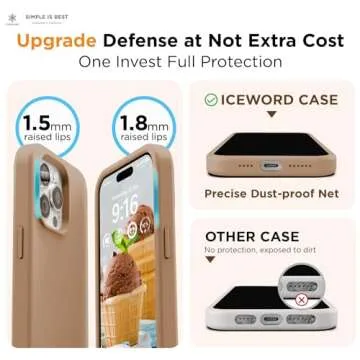 IceSword Compatible with iPhone 16 Pro Max Case Brown Taupe, Silicone Phone Case Cover Slim Protective Thin, Soft Neutral Premium Gel Anti Scratch Beige Minimalist [Shockproof] 6.9inch 16PM - Brown
