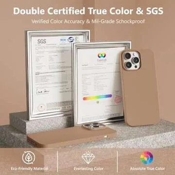 IceSword Compatible with iPhone 16 Pro Max Case Brown Taupe, Silicone Phone Case Cover Slim Protective Thin, Soft Neutral Premium Gel Anti Scratch Beige Minimalist [Shockproof] 6.9inch 16PM - Brown