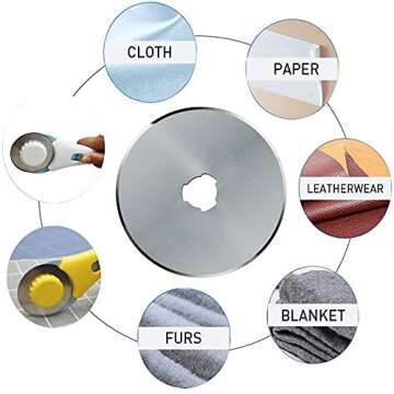 HEADLEY TOOLS 60mm Rotary Cutter Blades - 10 Pack