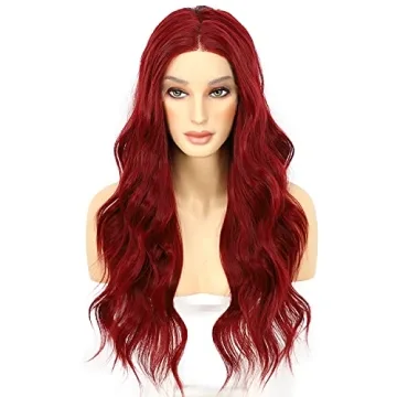 Buy ANANASWEET Red Lace Front Body Wave Wig 22 Inch