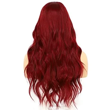 Buy ANANASWEET Red Lace Front Body Wave Wig 22 Inch