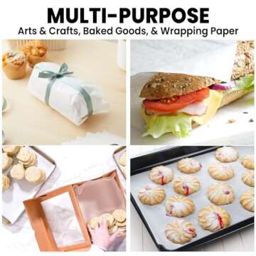 Bright Creations 100 Pack Glassine Paper Sheets for Crafts