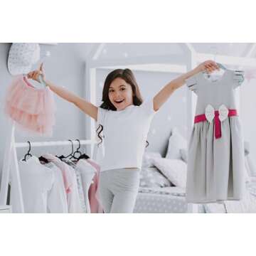 TechZoo 50 Premium Baby Velvet Hangers - 11.8" Inch Non-Slip Baby Hangers, Ultra-Slim Space-Saving Children Hangers - 360° Swivel Hook, Strong & Durable Infant & Toddler Clothes Hangers - Blue