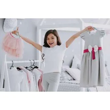 TechZoo 50 Premium Baby Velvet Hangers - 11.8" Inch Non-Slip Baby Hangers, Ultra-Slim Space-Saving Children Hangers - 360° Swivel Hook, Strong & Durable Infant & Toddler Clothes Hangers - Blue