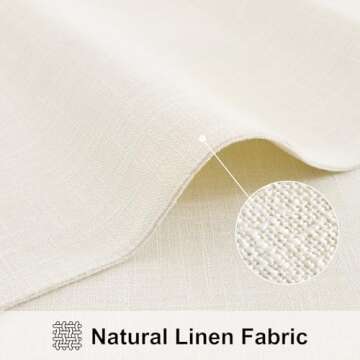 Homing Elegant Cream Cloth Placemats Set of 6 – Durable Cotton Linen Blends for Easy Dining