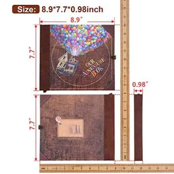 JIMBON Our Adventure Book Scrapbook Photo Album,Retro Style Embossed Letter Cover Travel Diary Journal Scrap Book Kit For Couples,Memory Book For Anniversary Wedding