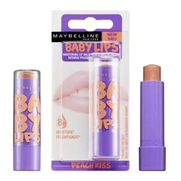 Maybelline New York Baby Lips Moisturising Lip Balm, Peach Kiss
