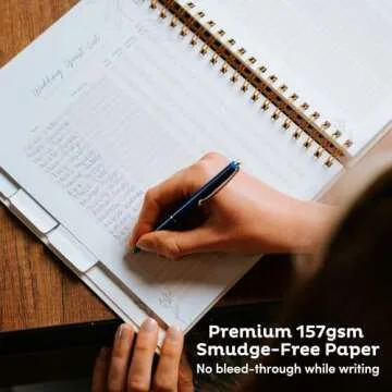 Nook Theory Comprehensive Linen Wedding Planner and Keepsake - Perfect for Newly Engaged Gift, Wedding Planning and Organizer Book for the Bride (Cream)