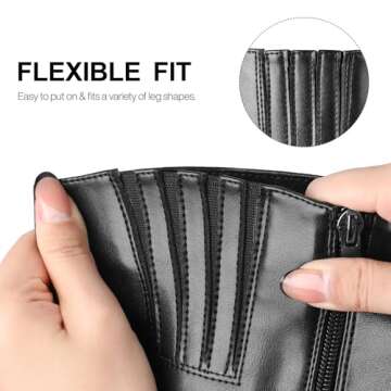 Lumeheel Black Knee High Boots for Women - Round Toe Chunky Heel Gogo Boots with Side Zip Women's Fashion Tall Boots 7M