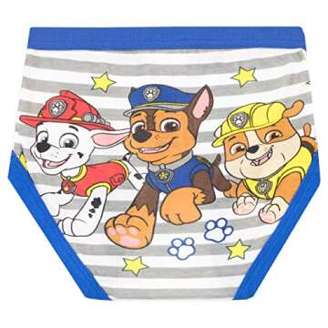 Paw Patrol Boys' Chase Marshall and Rubble Underwear Pack of 5 Size 2T Multicolored