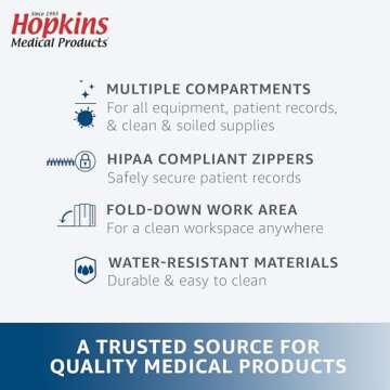 Hopkins Mini Home Health Shoulder Bag - Waterproof 600D with Fold-Down Work Area