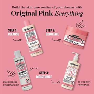 Soap & Glory Original Pink The Scrub Of Your Life Exfoliating Body Scrub - Smoothing & Buffing Body Scrub - Rose & Bergamot Body Polish with Shea Butter & Vitamin E (200ml)