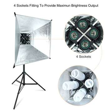 LINCO 2000 Watt Photo Studio Lighting Kit for Pro Results