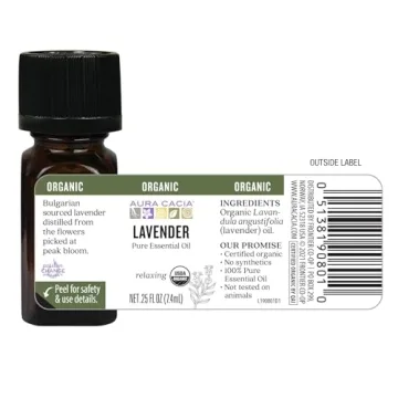 Aura Cacia Organic Lavender Essential Oil 0.25 fl. oz
