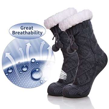 Yebing Cozy Non-Slip Winter Slipper Socks for Women