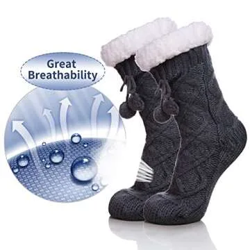 Yebing Cozy Non-Slip Winter Slipper Socks for Women
