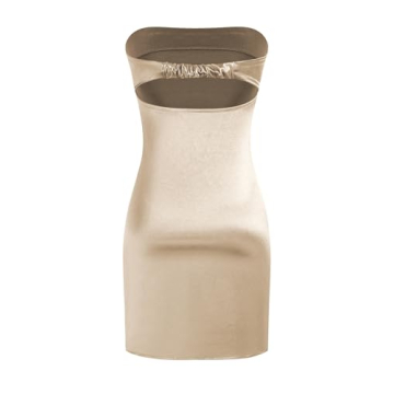 ZAFUL Tube Satin Mini Dress - Elegant Backless Cocktail Dress