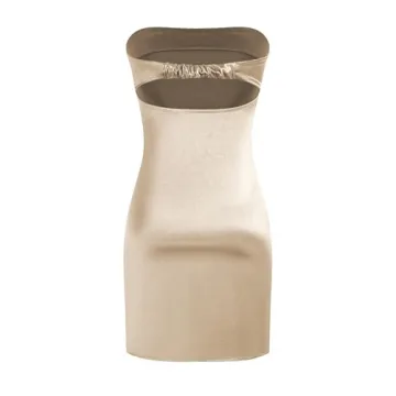 ZAFUL Tube Satin Mini Dress - Elegant Backless Cocktail Dress