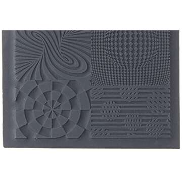 Lisa Pavelka Polymer Clay Art Supplies (Style #187) - Rubber Mold Crafting Texture Stamp - Illusionary