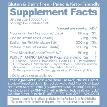 BodyHealth PerfectAmino No Sugar Electrolytes Drink Mix