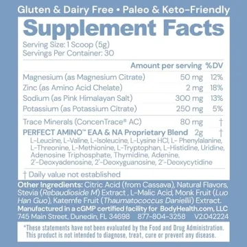 BodyHealth PerfectAmino No Sugar Electrolytes Drink Mix