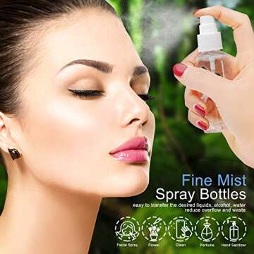 Mini Spray Bottles - Refillable Travel Spritzers for Liquids