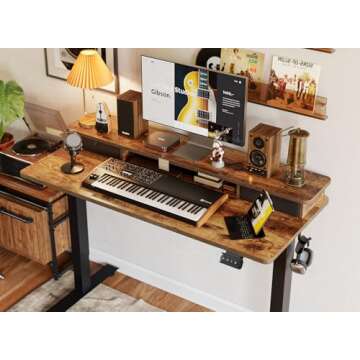 BANTI Adjustable 60x24 Inch Electric Standing Desk