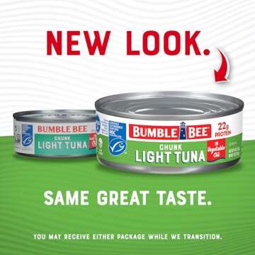Bumble Bee Chunk Light Tuna In Oil, 5 oz Can - Wild Caught Skipjack Tuna - 22g Protein Per Serving - MSC Certified Sustainable Seafood, Non-GMO, Gluten Free, Kosher