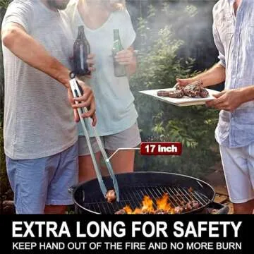 Walfos 17 Inch Grill Tongs – Ultimate BBQ Tool for Cooking