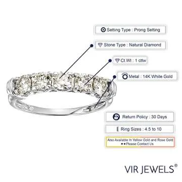 Elegant Vir Jewels Champagne Diamond Ring for Women