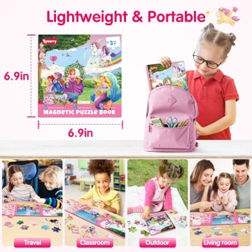 Magnetic Unicorn Mermaid Princess Puzzles for Kids