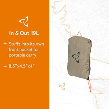 MYSTERY RANCH in and Out Backpack - Lightweight Foldable Pack, Hummus 19L
