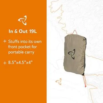 MYSTERY RANCH in and Out Backpack - Lightweight Foldable Pack, Hummus 19L