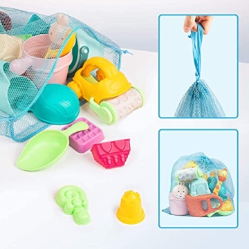 GobiDex Beach Sand Toys-27Pcs Sand Toys Set with Sand Molds,Sand Water Wheel,Beach Bucket,Watering Can,Beach Shovel Tool Kit,Sandbox Toys,Outdoor Indoor Beach Toys for Boys,Girls,Toddlers,Kids