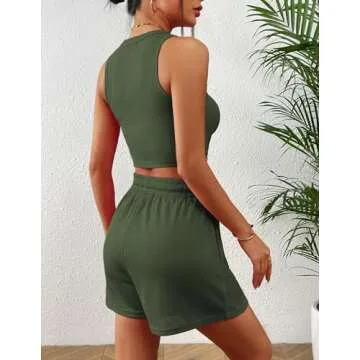 Zeagoo Women's Stylish 2 Piece Summer Lounge Set