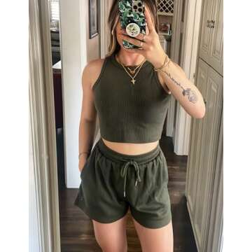 Zeagoo Women's Stylish 2 Piece Summer Lounge Set