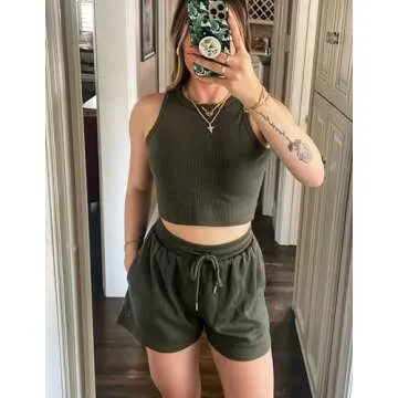 Zeagoo Women's Stylish 2 Piece Summer Lounge Set