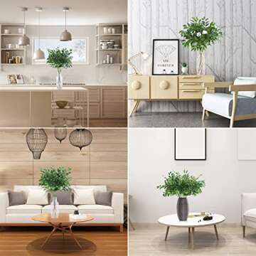 SHUOTAO 5pcs Italian Ruscus Greenery Stems, 29.5" Tall Spring Artificial DIY Faux Floral Shrub Bushes Silk Green Leaf for Wedding Arch Bouquet Table Centerpieces and Home Decor