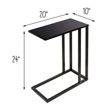 Honey-Can-Do C End Table TBL-08725 Black