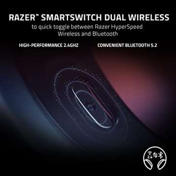 Razer Barracuda Wireless Gaming & Mobile Headset (PC, PlayStation, Switch, Android, iOS): 2.4GHz Wir...